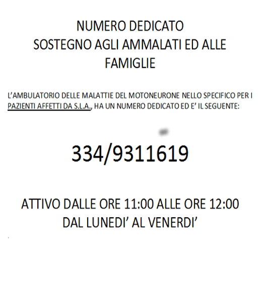 Centro SLA di Padova: case-manager e contatti dedicati